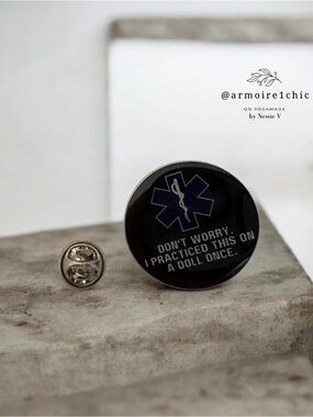 ROD OF ASCLEPIUS | Medical Humor CPR Lapel Pin